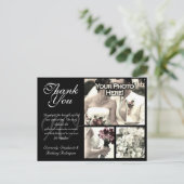 Postale Carte de remerciements Mariage personnalisable 3 p (Debout devant)