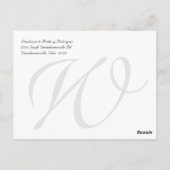 Postale Carte de remerciements Mariage personnalisable 3 p (Dos)