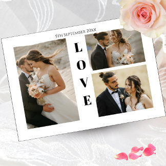 Postale Carte de remerciements Mariage photo
