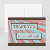 Postale Carte de remerciements mariage - Simple (Devant / Derrière)