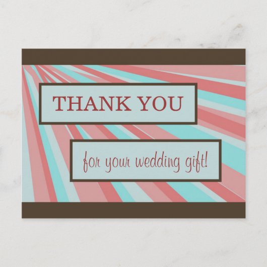 Postale Carte de remerciements mariage - Simple (Devant)