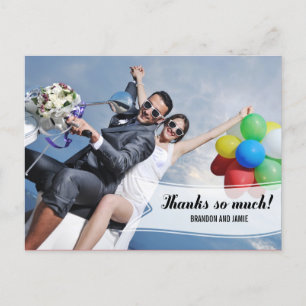Postale Carte de remerciements Mariage Sweet Banner