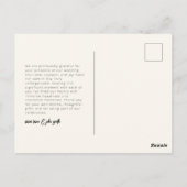 Postale Carte de Remerciements Moderne (Dos)