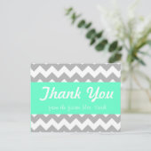Postale carte de remerciements nuptiale (Debout devant)
