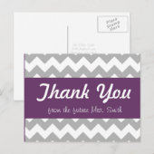 Postale carte de remerciements nuptiale (Devant / Derrière)