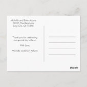 Postale Carte de remerciements photo Cursive manuscrite Ma (Dos)