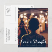 Postale Carte de remerciements photo mariage (Devant / Derrière)