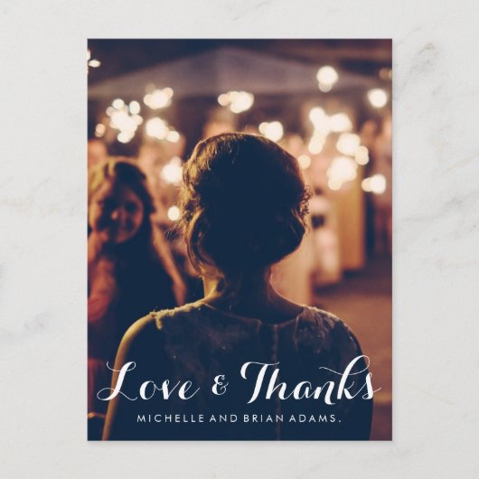 Postale Carte de remerciements photo mariage (Devant)