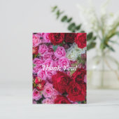 Postale carte de remerciements rose (Debout devant)