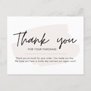 Postale Carte de remerciements simple et minimale