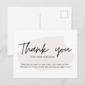 Postale Carte de remerciements simple et minimale (Devant / Derrière)