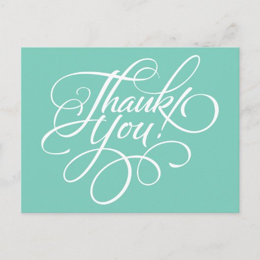 Postale Carte de remerciements turquoise design (Devant)