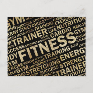 Postale Carte de remise en forme Grunge