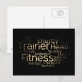 Postale Carte de remise en forme Grunge (Devant / Derrière)