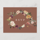 Postale Carte de réponse au choix de repas de mariage flor (Devant)
