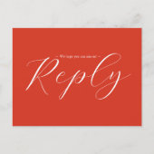 Postale Carte de réponse Choix de repas de mariage (Devant)