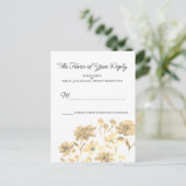 Postale Carte de réponse de conception florale à l'aquarel (Debout devant)