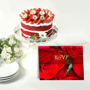 Postale Carte de réponse de la fête de la Rose rouge