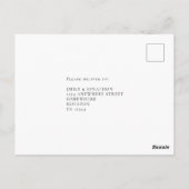 Postale Carte de réponse de mariage à l'éventail d'herbe d (Dos)