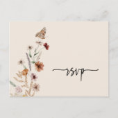 Postale Carte de réponse de mariage Boho (Devant)