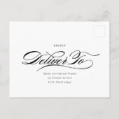 Postale Carte de réponse de mariage couleur modifiable Scr (Dos)