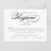 Postale Carte de réponse de mariage couleur modifiable Scr (Devant)