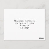 Postale CARTE DE RÉPONSE DE MARIAGE Fleurs d'eucalyptus PE (Dos)