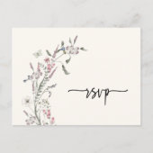 Postale Carte de réponse de mariage florale (Devant)