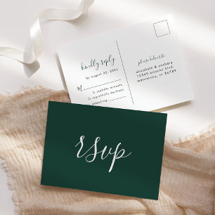 Postale Carte de réponse de mariage minimaliste moderne ve