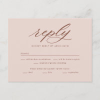 Carte de réponse de RSVP de mariage enfin