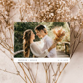 Postale Carte de réponse du Mariage de calligraphie élégan