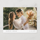 Postale Carte de réponse du Mariage de calligraphie élégan (Devant)