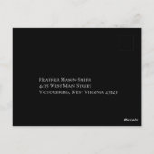 Postale Carte de réponse du Mariage Halloween gothique crâ (Dos)