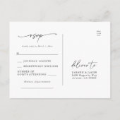 Postale Carte de réponse élégante et simple (Dos)