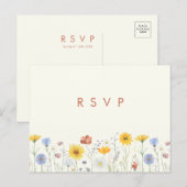 Postale Carte de réponse pour un mariage de printemps aux  (Devant / Derrière)