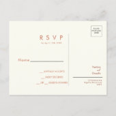 Postale Carte de réponse pour un mariage printanier aux fl (Dos)