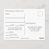Postale Carte de réponse/Réponses pour le dîner Design Sim (Dos)