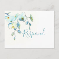 Carte de réponse RSVP botanique tropicale avec cho
