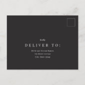 Postale Carte de réponse RSVP de mariage couleur chic Dots (Dos)