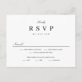 Postale Carte de réponse RSVP Editable couleur Simply Unit (Devant)