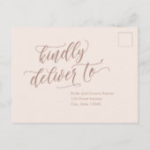 Postale Carte de réponse RSVP modifiable à la couleur Féli (Dos)