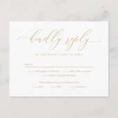 Postale Carte de réponse RSVP modifiable à la couleur pour (Devant)