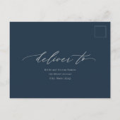 Postale Carte de réponse RSVP modifiable couleur écriture (Dos)
