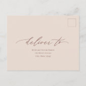 Postale Carte de réponse RSVP modifiable de couleur de scr (Dos)