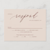 Postale Carte de réponse RSVP modifiable de couleur de scr (Devant)
