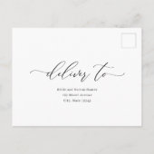 Postale Carte de réponse RSVP pour Forever Love Editable C (Dos)