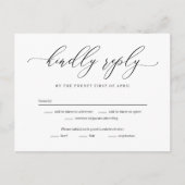 Postale Carte de réponse RSVP pour Forever Love Editable C (Devant)