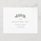 Postale Carte de réponse RSVP pour mariage champêtre roman (Dos)