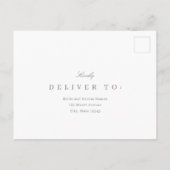 Postale Carte de réponse RSVP simple et ajustable (Dos)