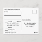 Postale Carte de réponse/simple design N&B - Choix pour le (Dos)